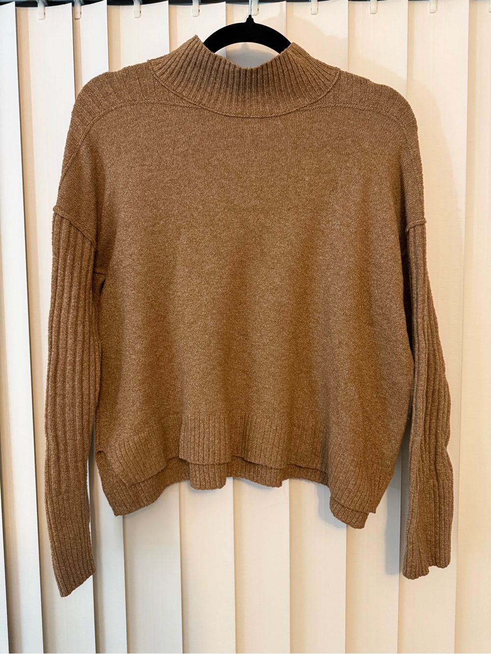 SO Women's Tan Turtleneck Sweater